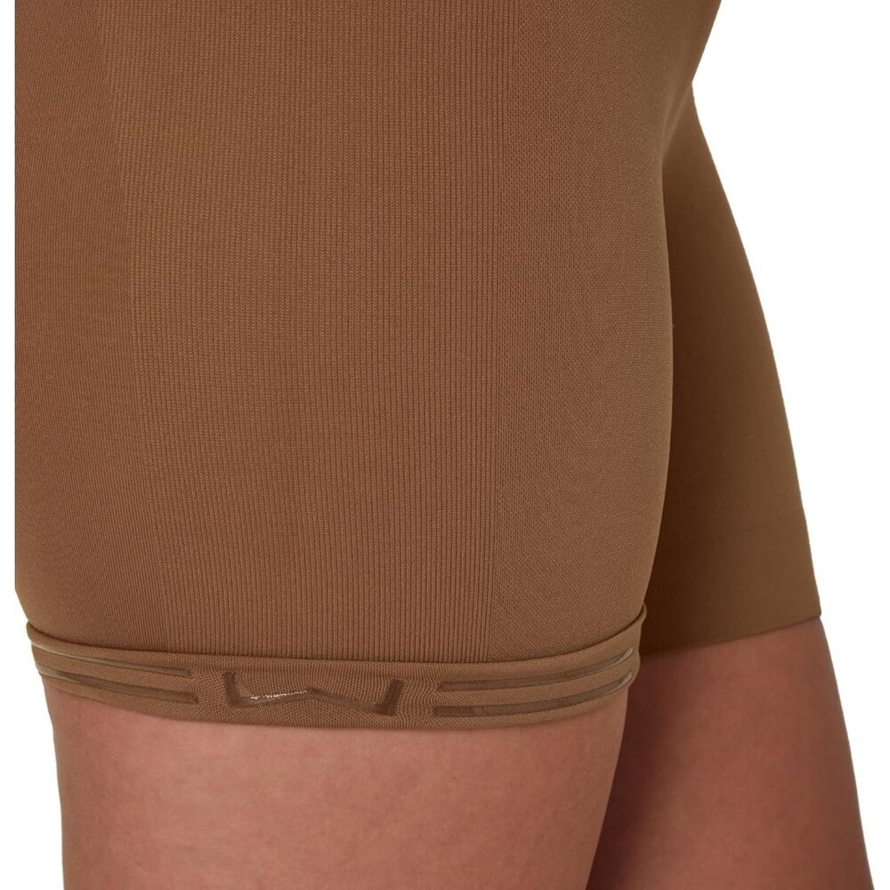 Women's Shapewear Slimmer Seamless Tummy Control Bronzed Mid-Thigh Bodysuit - Picture 4 of 5